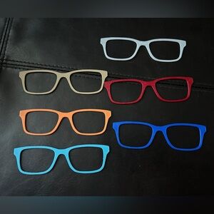 6 Pair eyewear compatible magnetic toppers Otero frame style